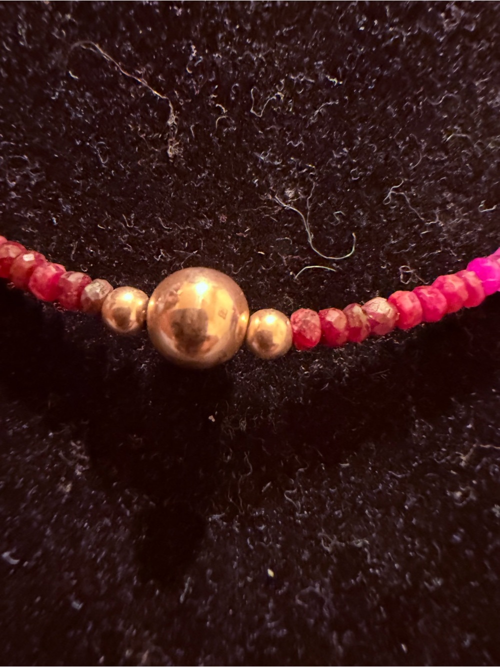 14K Gold (585) Rainbow Sapphire Gemstone Necklace - Picture 2 of 10